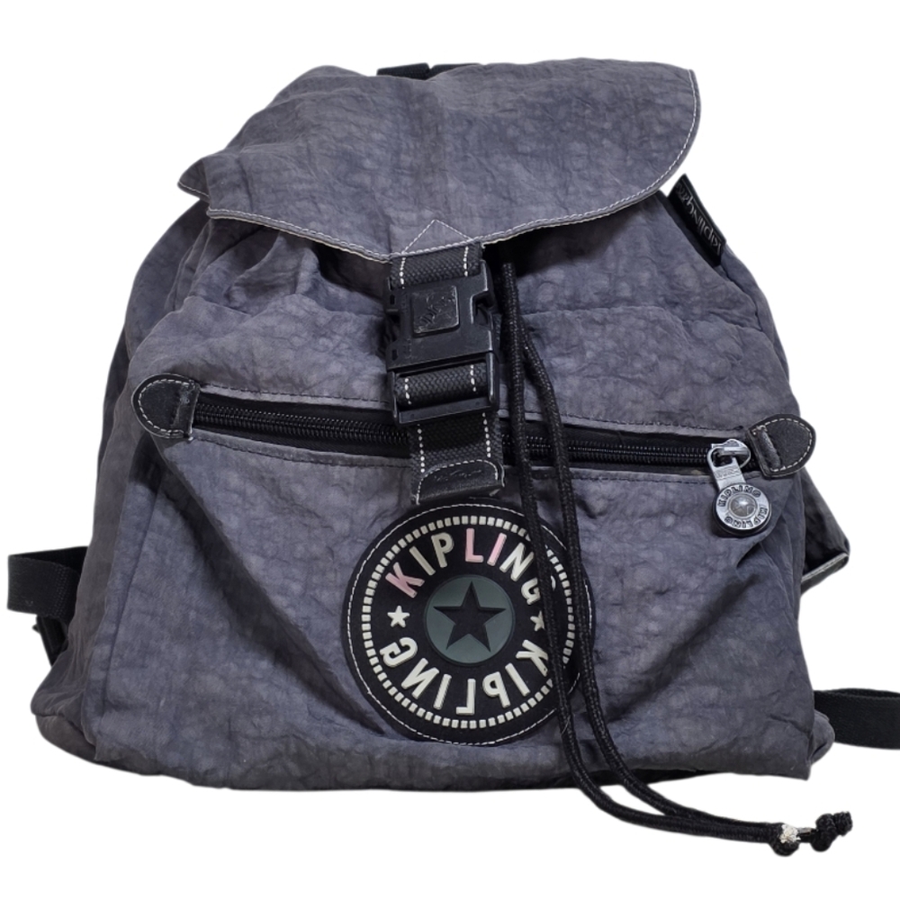 Kipling Gray Pullsack Backpack - image 1
